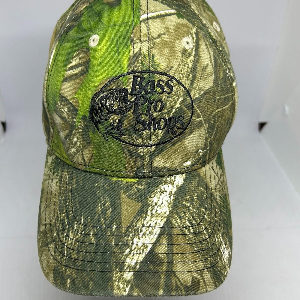 Bass Pro Shop Camo Green Ball‎ Cap Snap Back OS